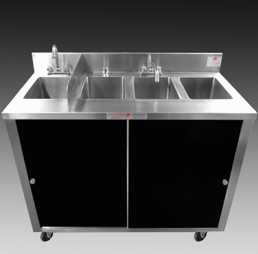 sink portable gas sinks compartment porta mobile optional upgrades operated propane