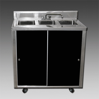 3 Compartment Portable Sink