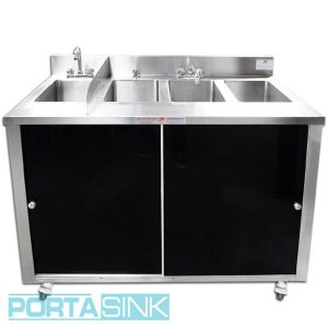Portable Hand Sink, 4 Compartment, Compact