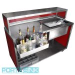 Portable Beverage Bar, Composite Panels & Stainless Steel