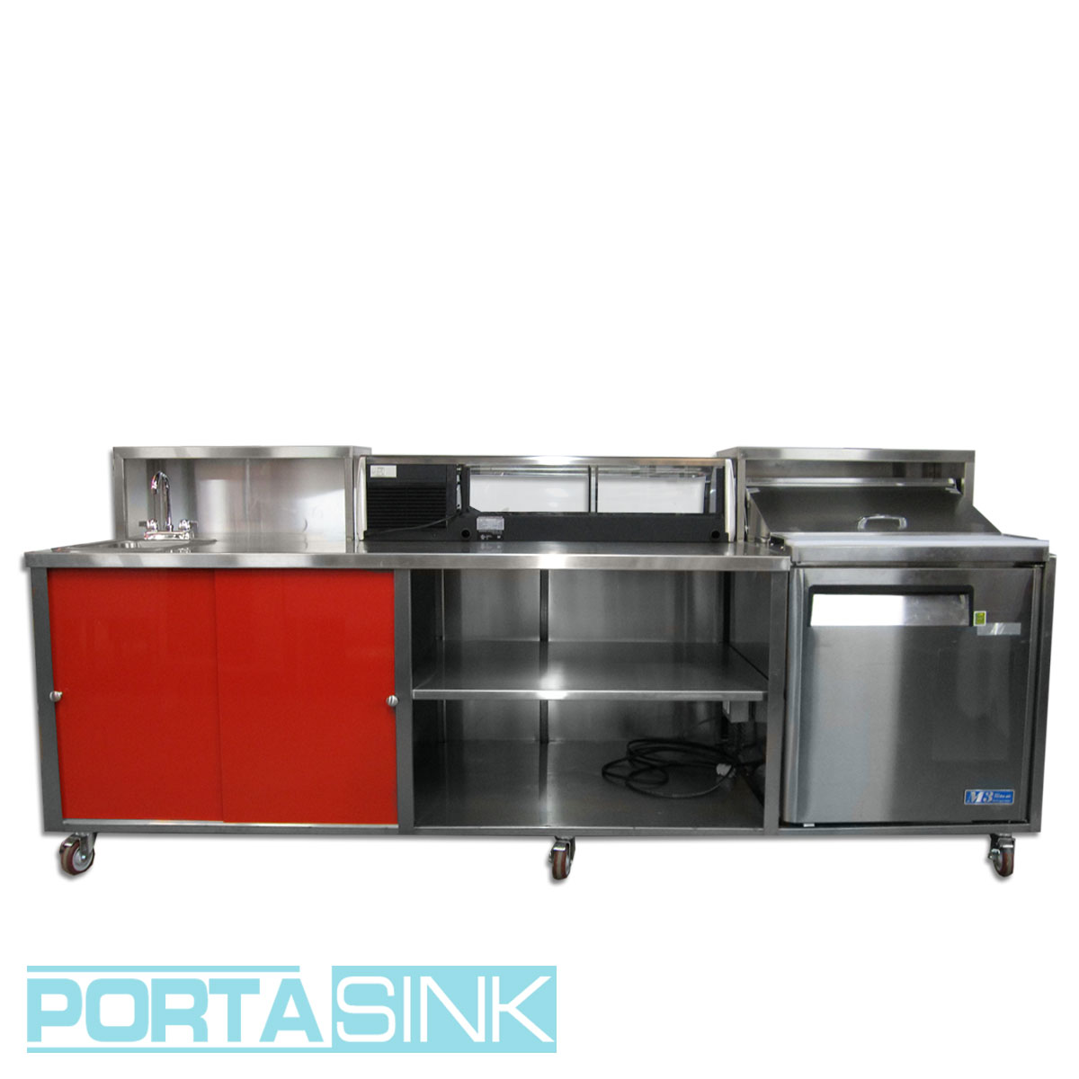 Sushi Bar & Sandwich Prep Station - Multi-Tier Refrigerated Case